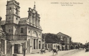 ceylon, COLOMBO, Norris Road, St. Philip's Church (1910s) Postcard