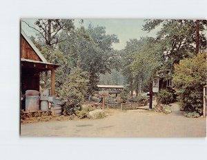 Postcard Covered Bridge and Stock, Old MacDonald's Farm, Norwalk, Connecticut