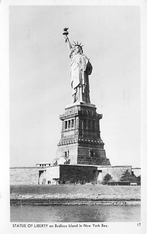 Statue of Liberty New York City, USA 1952 real photo