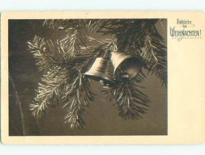 1935 christmas foreign BELLS HANGING ON GERMAN CHRISTMAS TREE k1621