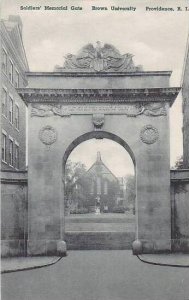 Rhode Island Providence Brown University Soldiers Memorial Gate Albertype