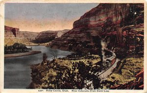 Ruby Castle Utah Railroad, Train Postcard