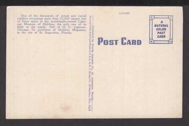 Florida St. Augustine Interior Lightner Museum of Hobbies, Dolls Exhibit ~ Linen