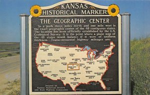 Historical marker Geographic center of the United States Lebanon KS