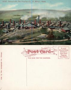 ST.MARY'S PENNSYLVANIA FIRE PROOFING CO. ANTIQUE POSTCARD