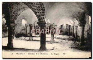 Vezelay Old Postcard Basilica of the madeleine The crypt