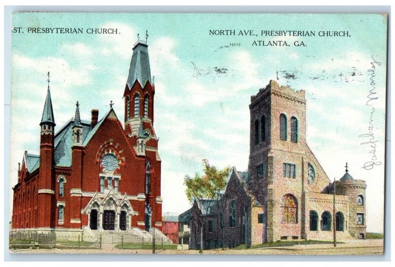 Atlanta GA, St. Presbyterian Church North Ave. St. Presbyterian Church Postcard