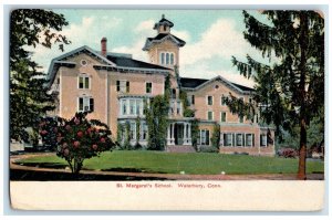 c1910 St Margaret School Exterior Waterbury Connecticut Vintage Antique Postcard