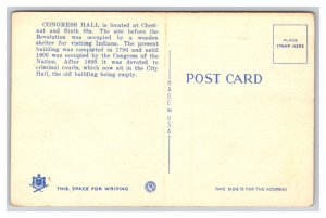 Vintage 1940s Postcard Congress Hall Chestnut Sixth St Philadelphia Pennsylvania