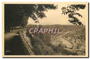 Old Postcard La Douce France Brittany Dinan C N La Rance view Garden Auglais