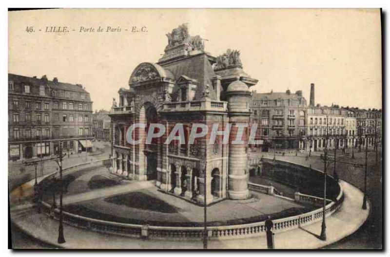 Postcard Old Lille Porte de Paris
