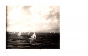 Sailing Ship Painting By  Wendell M Rogers RPPC