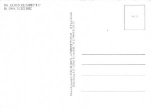 MS Queen Elizabeth 2 Cunard Line Ship Postcard