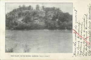 Vintage Postcard High Bluff on the Wapsie Anamosa Jones County, Iowa