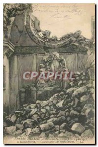 Old Postcard War 1914 1915 Berry au Bac Aisne Church after the bombing