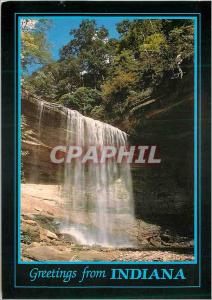 Modern Postcard Greeting from Indiana Clifty Falls The
