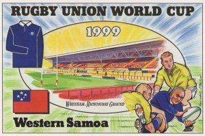 Western Samoa Samoan Team Rugby Union World Cup 1999 Postcard