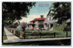 1914 Houses in Gerald Avenue Missoula Montana MT Antique Posted Postcard