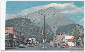 BANFF, Alberta, Canada, PU-1965; Main Street, Showing The Main Business Area
