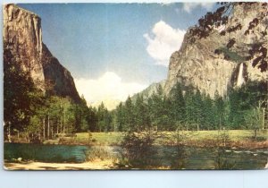 Postcard - Yosemite Valley from gateway, Yosemite National Park - California