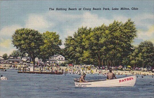 The Bathing Beach At Craig Beach Park Lake Milton Ohio