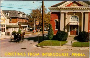 Postcard SHOPS SCENE Intercourse Pennsylvania PA AK9227