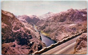 The Colorado River as seen from the high cliffs overlooking Black Canyon, Nevada