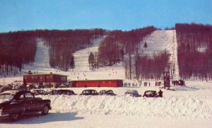 Postcard View of Boyne Mountain Ski Lodge, Boyne City, MI.             N6