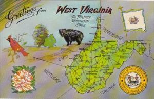 Greetings From West Virginia With Map
