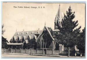 c1910 The Public School Orange NSW Australia Antique Posted Postcard