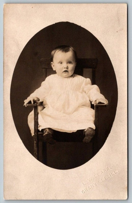 RPPC   Granville Illinois  Named Young Girl  Real Photo Postcard  c1910