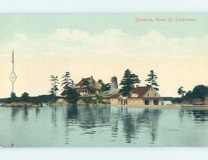 Divided-Back BUILDING Zavikon Island In Thousand Islands Near Rockport ON ho0268