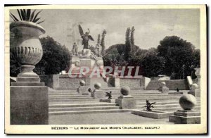 Old Postcard BEZIERS THE WAR MEMORIAL