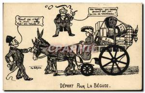 Old Postcard Begude Failleres Departure for the president of the republic Don...