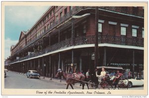 View of the Pontalba Apartments,, New Orleans, Louisiana, PU-1966