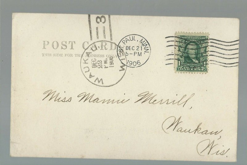 Michigan NORTH DAKOTA RP 1906 GENERAL STORE Post Office BANK nr Lakota Larimore