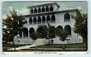 EL RENO, OK Oklahoma ~ ELKS HOME ~1911  Canadian County Postcard
