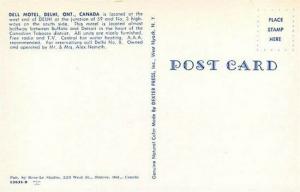 Canada, Ontario, Delhi, Dell Motel, Dexter Press No. 13631-B