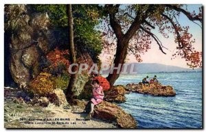 Surroundings of & # 39Aix les Bains Postcard Ancient Cave Bourdeau Lamartine ...