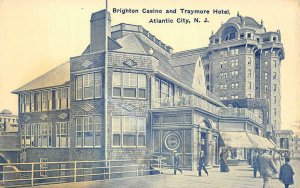 Brighton Casino & Traymore Hotel ATLANTIC CITY New Jersey 1911 Vintage Postcard