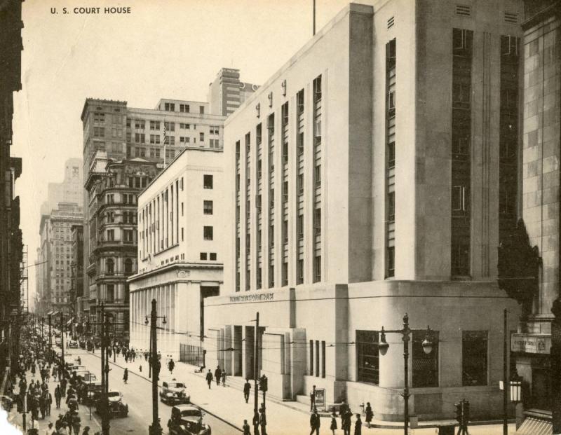 PA - Philadelphia. US Courthouse, Chestnut Street. JUMBO Postcard (9 X 7). 