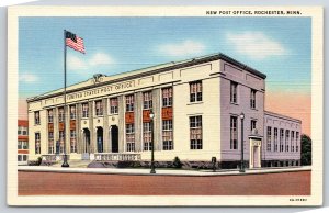 Rochester Minnesota~New Post Office Street View~Art Deco~1934 Linen Postcard