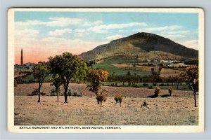 Bennington VT-Vermont, Battle Monument and Mt. Anthony, Vintage Postcard