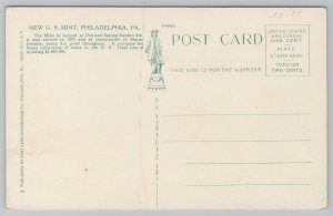 Philadelphia Pennsylvania~New US Mint Building~Vintage Postcard 