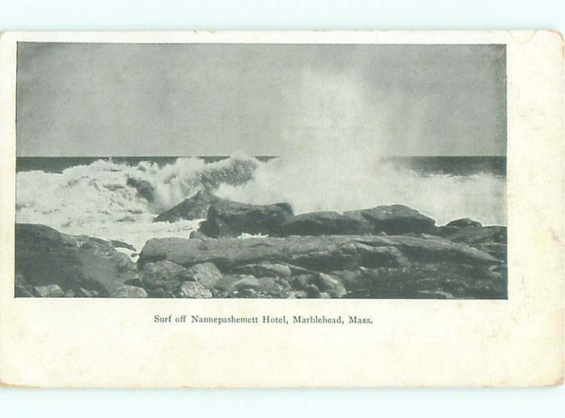 Pre-1907 SHORELINE SCENE Marblehead Massachusetts MA AD8613