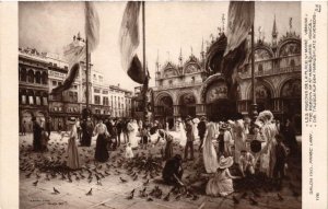 CPA AK VENEZIA Les Pigeons de la Place St Marc ITALY (523017)