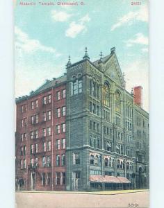 Divided-Back TEMPLE SCENE Cleveland Ohio OH c6517