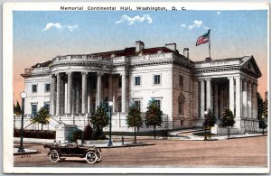 Memorial Continental Hall Washington D. C. White Marble Building Postcard