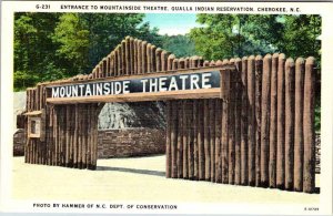 Postcard THEATER SCENE Cherokee North Carolina NC AN0180