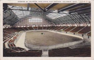 Ohio Columbus Interior Of Coliseum Ohio State Fair Grounds 1931